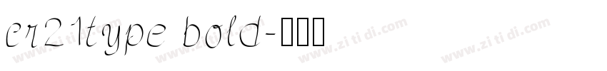 cr21type bold字体转换